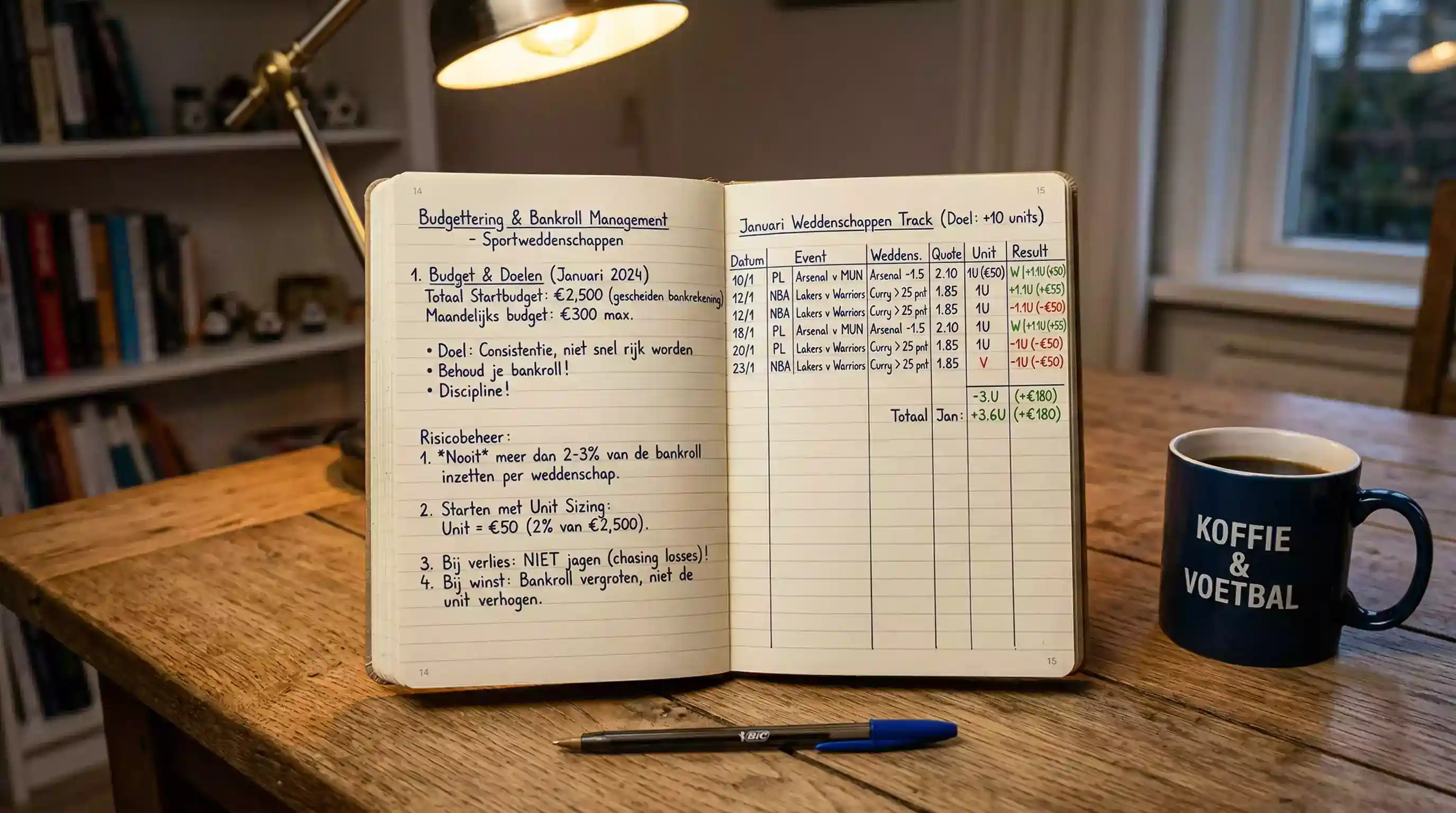 Overzichtelijke verdeling van wedbudget in verschillende segmenten voor verantwoord beheer